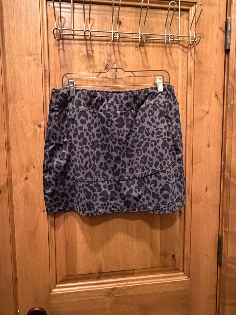 Tail Black Leopard Print Mini Skirt